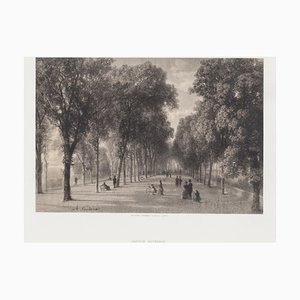 Fontanesi Antonio - Interior de Ginebra - Litografía original - siglo XIX