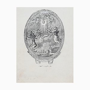 Incisione - Allegorica Sublime - Incisione originale, XIX secolo