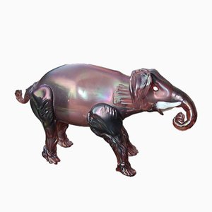 Elefante italiano de cristal de Murano, años 30