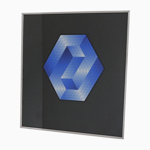 Late 20th Century Geometric Framed Artwork