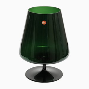 Green Glass Vase from Ingrid Glashutte, 1970s