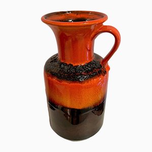 Jarrón alemán de cerámica Lava de Jazba, años 70