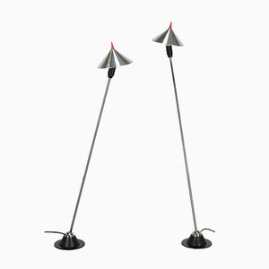 Floor Lamps with Ball Joint, 1980s, Set of 2