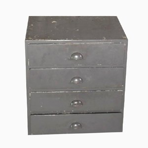 Small Industrial Four-Drawer Cabinet