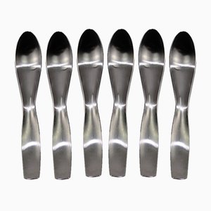 Model 7000 Danube Coffee Spoons by Janos Megyik for Amboss, 1970s, Set of 6