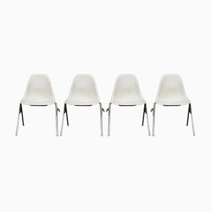 Mid-Century Model DSS Fiberglass Dining Chairs by Charles & Ray Eames for Herman Miller, Set of 4