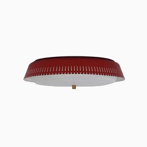 Large Red Ceiling Lamp for Indoor by Bent Karlby, 1960s
