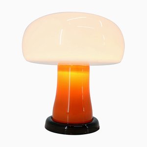 Deutsche Mid-Century Glas Tischlampe, 1970er