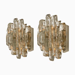 Glass Wall Sconces by J.T. Kalmar, Austria, Set of 2