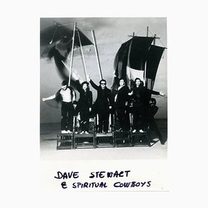 Inconnu - Portrait de Dave Stewart et Spiritual Cowboys - Photo Vintage - 1990s