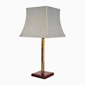 Leather Table Lamp by Delvaux, 1960s