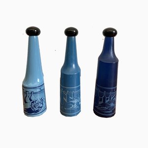 Botellas de vidrio surrealista de Salvador Dali para Rosso Antico, años 70