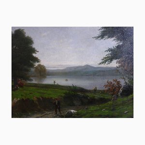 Houry, Country Scene, 1859, Oil on Canvas, Framed