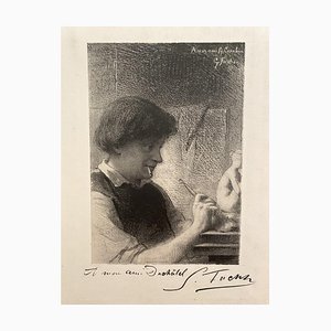Unknown - the Sculptor - Original Etching - Début 20ème Siècle