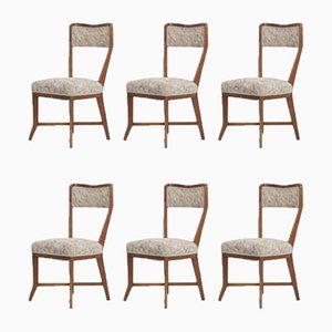 Cherry Wood Dining Chairs by Melchiorre Bega for Bega Bologna , 1950s, Set of 6