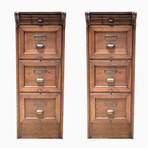 Filing Cabinets, 1920s, Set of 2