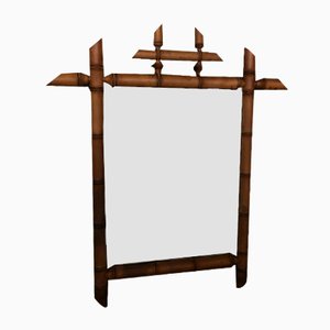 Espejo antiguo de imitación de bambú