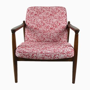 Vintage Red Rose GFM-064 Armchair by Edmund Homa, 1970s