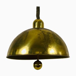 Mid-Century Modern Brass Pendant Lamp from WKR, 1970s, Germany