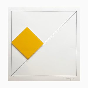 Gottfried Honegger Composition 1 3D Quadrat (orange) 2015 2015