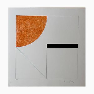 Gottfried Honegger Composition 2 (arancione, nero e azzurro) 2015 2020