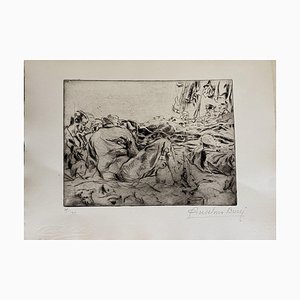 Gravure à l'Eau Forte Anselmo Bucci - Militants - 1917