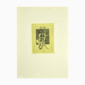 Danilo Bergamo, Adamo und Eva, Radierung auf Karton, 1970er