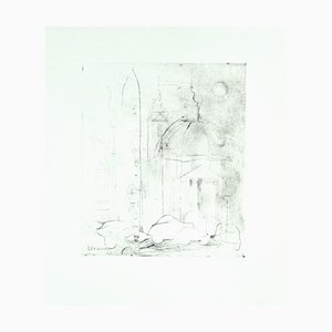 Danilo Bergamo, Rome 1959, Etching on Cardboard, 1970s