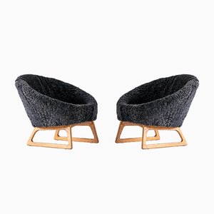 Set of 57A Lounge Chairs by Kurt Østervig for Rolschau Møbler, 1958
