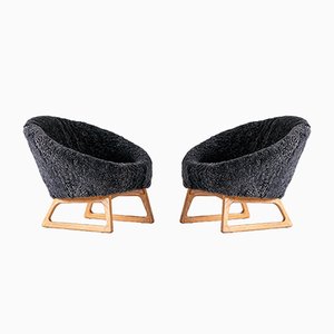 Sillones 57A de Kurt Østervig para Rolschau Møbler, 1958. Juego de 2