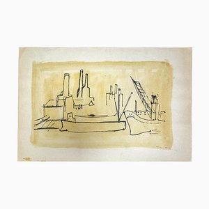 Herta Hausmann, The Port, Drawing in Pen, años 30