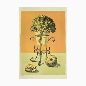 Raffaello Piraino, Still Life, Lithograph, 1970s