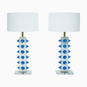 Farbige Tischlampen aus Muranoglas, 2er Set