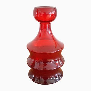 Red Glass Vase by Cari Zalloni for WMF, 1960s