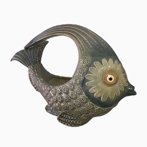 Pesce in ceramica di Vicente Martinez per Lladro, anni '70