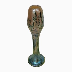 Vaso Art Nouveau iridescente di Fritz Heckert