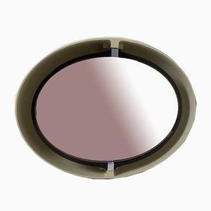 Specchio ovale girevole e illuminato di Allibert, anni '70