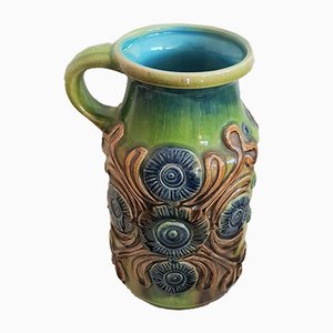 Vaso in ceramica verde di Bay Keramik, anni '70