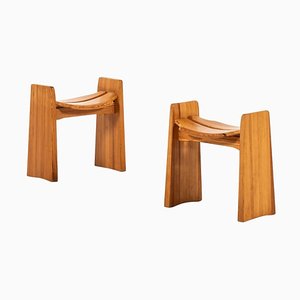 Tabourets par Gilbert Marklund pour Furusnickarn AB, Suède, Set de 2