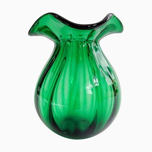 Emerald Green Swedish Glass Vase