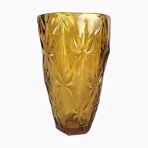 Vintage Amber Glass Vase, 1970s