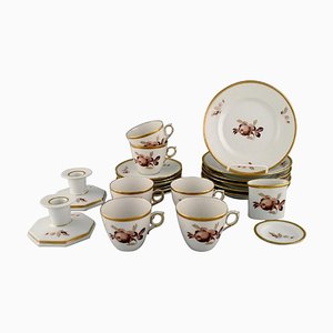 Service à Café Rose pour Six Personnes de Royal Copenhagen, 1960s, Set de 22