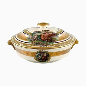 Porcelain Lidded Tureen with Romantic Scenes from Royal Copenhagen