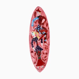 Schale aus handbemalter glasierter Keramik von Elio Schiavon