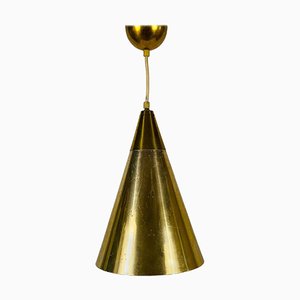 Polished Brass Pendant Lamp In the Style of Paavo Tynell, 1950s