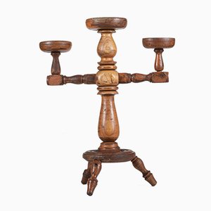 Candelero de madera, década de 1900, Italy