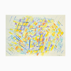 Giorgio Lo Fermo, Composición abstracta geométrica, 2020, técnica mixta sobre papel
