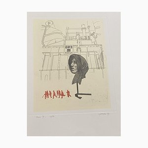 Giuseppe Guerreschi, Composition, 1974, Etching