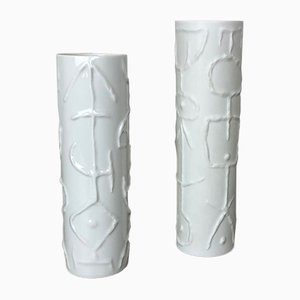 Abstract Porcelain Vases by Cuno Fischer for Rosenthal, Germany, 1980s, Set of 2