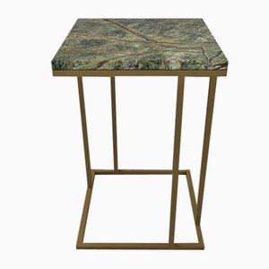 Tavolino Art Deco Inspired Elio II in tinta unita e marmo di Casa Botelho